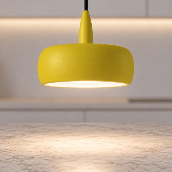 Lampada led 10w 3000k moderna a sospensione giallo girasole per isola cucina