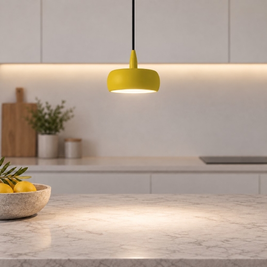 Lampada led 10w 3000k moderna a sospensione giallo girasole per isola cucina