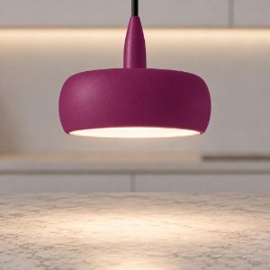 Lampada led 10w 3000k moderna a sospensione per sala da pranzo magenta