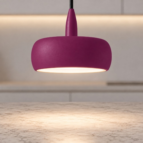 Lampada led 10w 3000k moderna a sospensione per sala da pranzo magenta