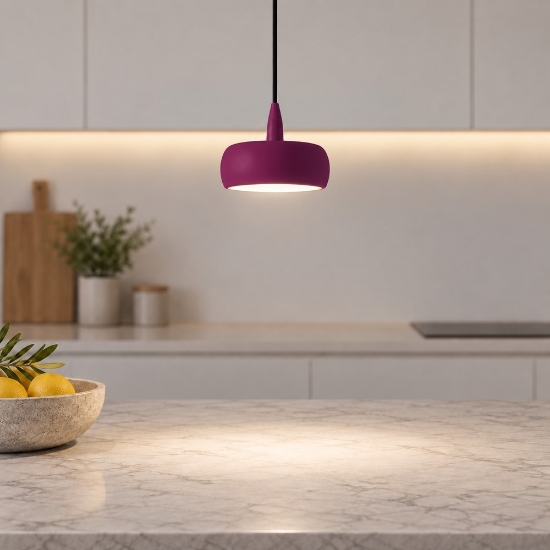 Lampada led 10w 3000k moderna a sospensione per sala da pranzo magenta