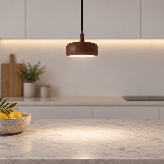 Lampada led 10w 3000k moderna a sospensione rame opaco per comodini camera da letto