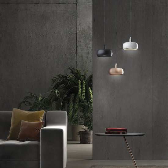 Lampada led 10w 3000k moderna a sospensione rame opaco per comodini camera da letto