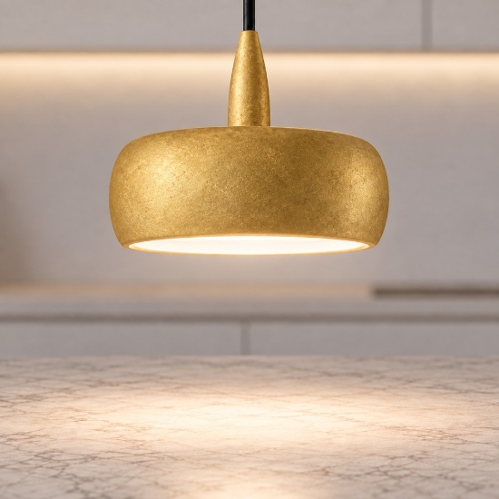 Lampada a sospensione led 10w 3000k moderna oro opaco per sala da pranzo