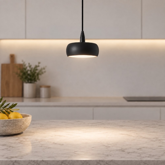 Lampada moderna nera a sospensione led 10w 3000k per bancone