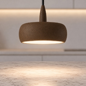 Lampada led 10w 3000k moderna a sospensione ruggine per isola cucina