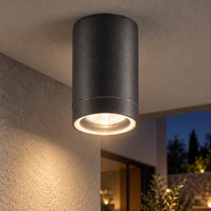 Faretto da esterno a soffitto cilindro antracite perenz pendo ip44