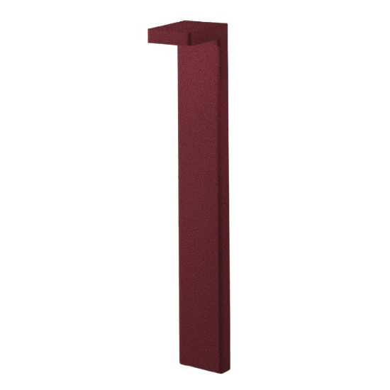 Paletto lampione moderno per esterno bordeaux led 10,5w 3000k ip65