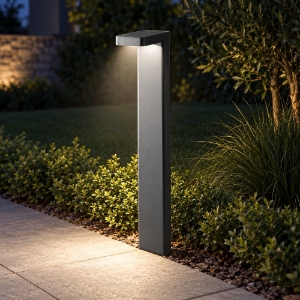 Lampione moderno antracite da giardino led 10,5w 3000k ip65 70cm