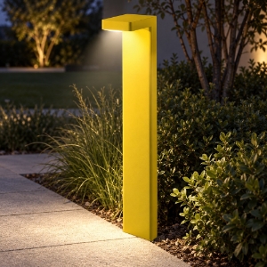 Lampioncino led 10,5w 3000k ip65 moderno da giardino giallo girasole