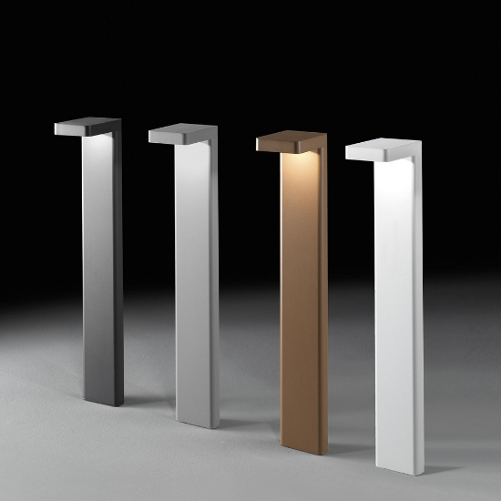 Paletto moderno nero da esterno led 10,5w 3000k ip65 70cm