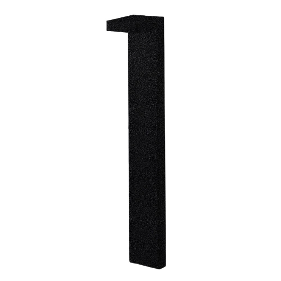 Paletto moderno nero da esterno led 10,5w 3000k ip65 70cm