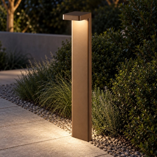 Lampioncino led 10,5w 3000k ip65 moderno da esterno giardino ruggine