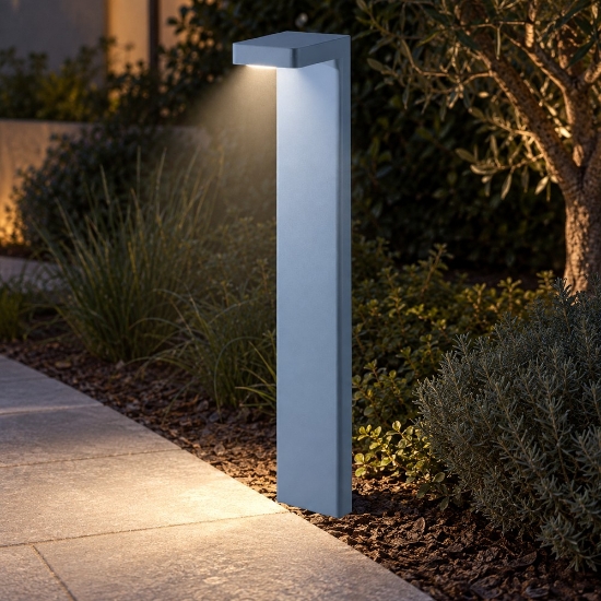 Lampione per esterno giardino moderno carta da zucchero led 10,5w 3000k ip65