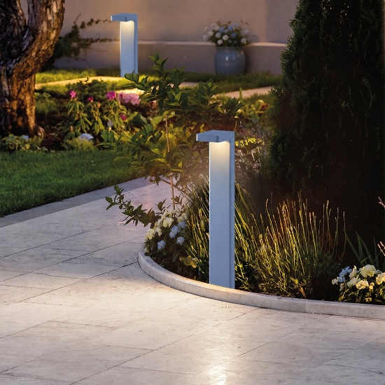 Lampione per esterno giardino moderno carta da zucchero led 10,5w 3000k ip65