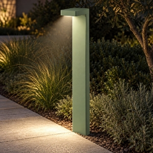Lampioncino per giardino da esterno led 10,5w 3000k ip65  moderno verde salvia