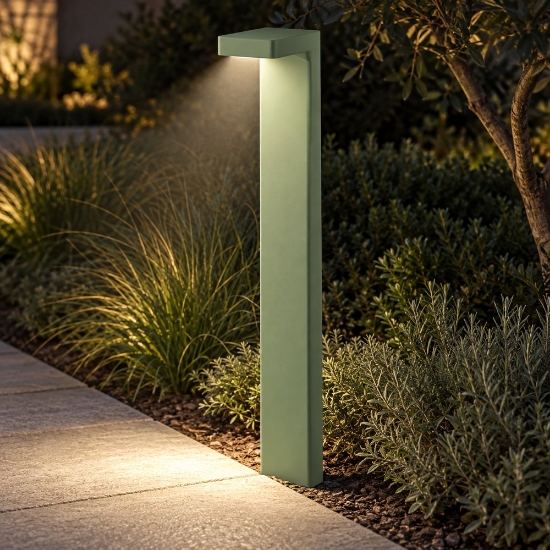 Lampioncino per giardino da esterno led 10,5w 3000k ip65  moderno verde salvia