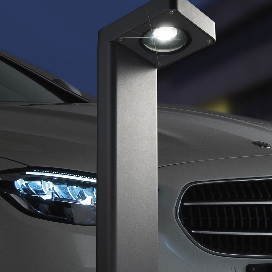 Lampione moderno da giardino per esterno sabbia led 10,5w 3000k ip65 70cm