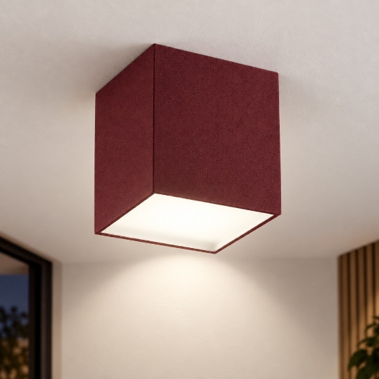 Faretto led 12w cct 3000k 4000k da soffitto quadrato moderno bordeaux