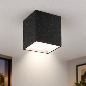 Faretto moderno quadrato antracite da soffitto led 12w cct 3000k 4000k