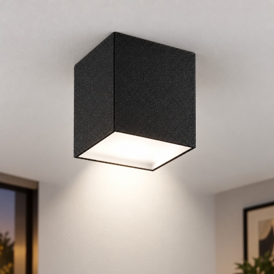 Faretto moderno quadrato antracite da soffitto led 12w cct 3000k 4000k
