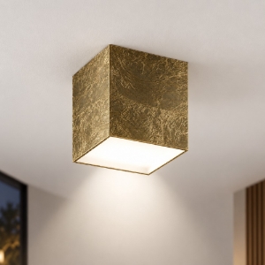 Faretto led 12w cct 3000k 4000k moderno da soffitto quadrato foglia oro