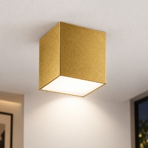 Faretto da soffitto led 12w cct 3000k 4000k quadrato moderno oro opaco