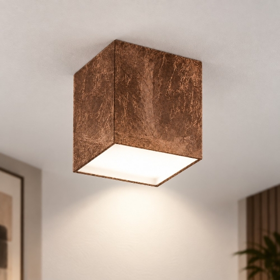 Faretto led 12w cct 3000k 4000k da soffitto moderno quadrato foglia rame