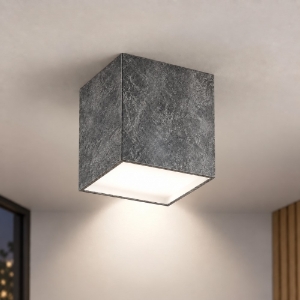Faretto moderno da soffitto per soggiorno quadrato foglia argento led 12w cct 3000k 4000k