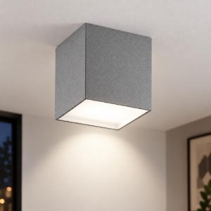 Faretto da soffitto led 12w cct 3000k 4000k quadrato moderno grigio perla