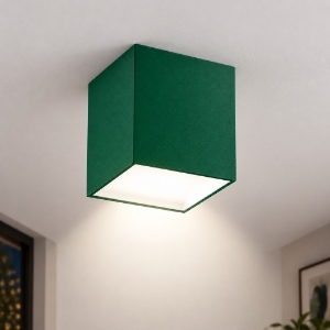 Faretto da soffitto moderno quadrato verde bosco led 12w cct 3000k 4000k