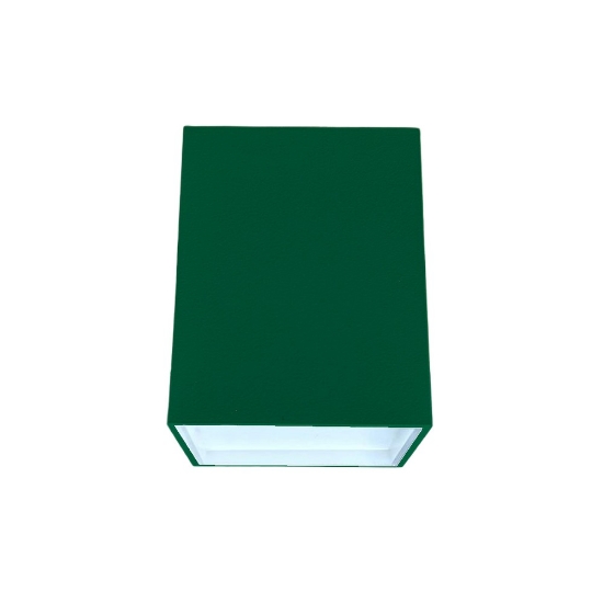 Faretto da soffitto moderno quadrato verde bosco led 12w cct 3000k 4000k