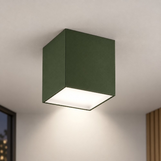 Faretto led 12w cct 3000k 4000k da soffitto moderno quadrato verde oliva