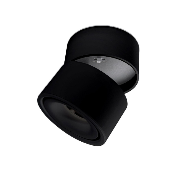 Faretto rotondo nero da soffitto led 11w cct 3000k 6000k orientabile