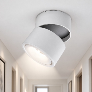 Faretto da soffitto led 11w cct 3000k 4000k orientabile rotondo bianco