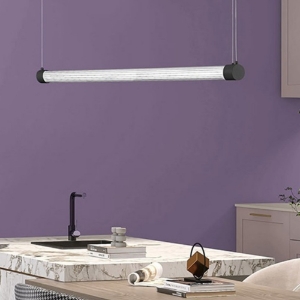 Lampadario nero a sospensione per cucina led 40w cct 3000k 6000k con telecomando