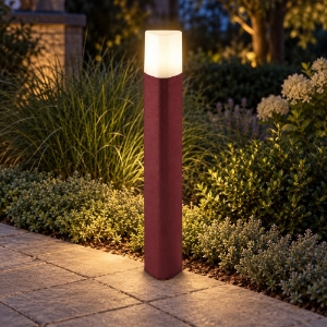 Paletto plettro moderno per esterno bordeaux ip54 60cm