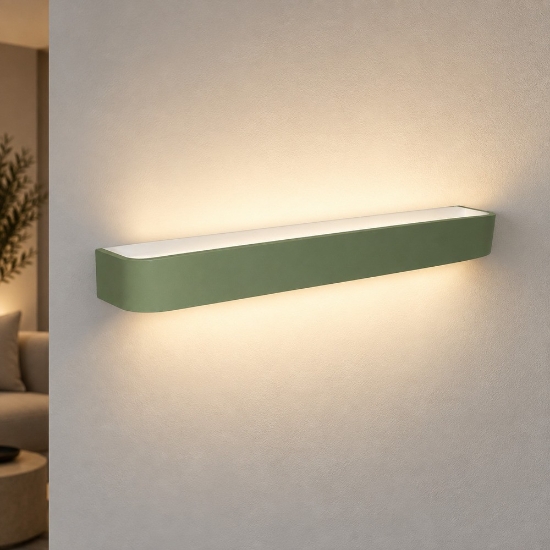 Applique led 38w cct 3000k 4000k moderna da parete verde salvia