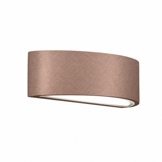 Applique ip54 26cm moderna da esterno oro rosato