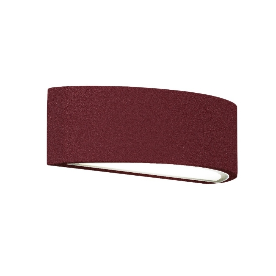 Applique moderna da esterno bordeaux ip54 26cm