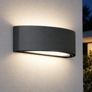 Applique moderna antracite da esterno ip54 26cm