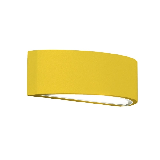 Applique ip54 26cm moderna da esterno giallo girasole vetro