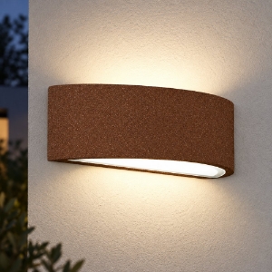 Applique ip54 26cm moderna da esterno rame opaco