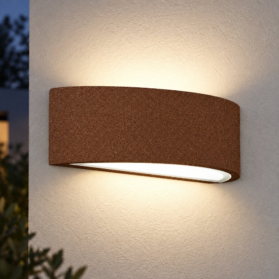 Applique ip54 26cm moderna da esterno rame opaco