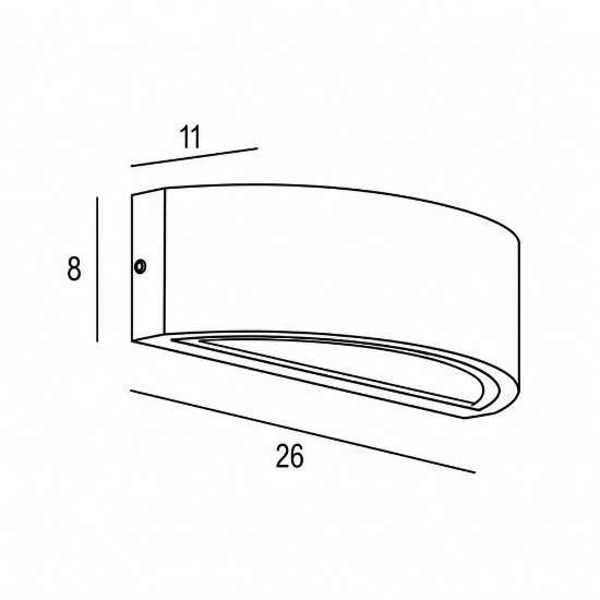 Applique ip54 26cm moderna da esterno rame opaco