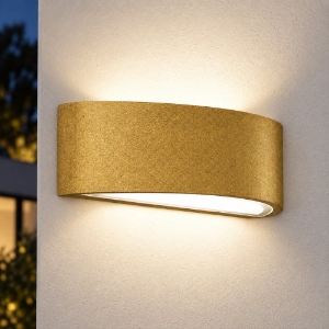 Applique da esterno ip54 26cm moderna oro opaco