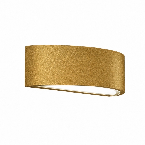 Applique da esterno ip54 26cm moderna oro opaco