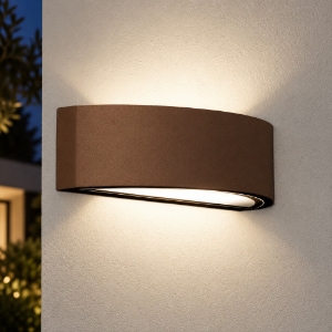 Applique ip54 26cm moderna da esterno ruggine