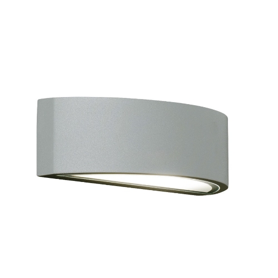 Applique da esterno ip54 26cm moderna grigio perla