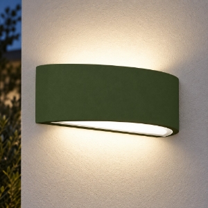 Applique ip54 26cm da esterno moderna verde oliva